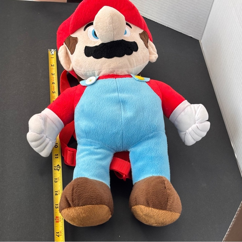 Super Mario Bros. Mario 18" Plush Backpack Nintendo Official Product - Picture 5 of 6